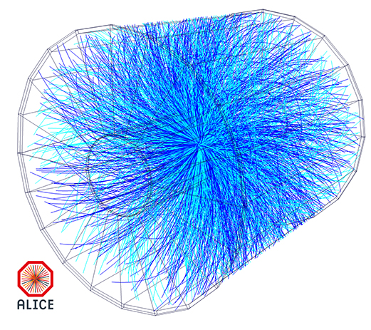 A figura mostra um objeto cilíndrico. As linhas azuis irradiam do centro para as bordas.