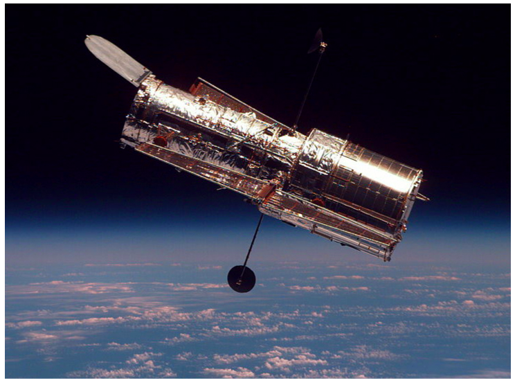 Uma fotografia do telescópio Hubble.