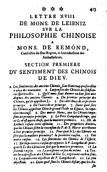 Leibniz on Chinese philosophy