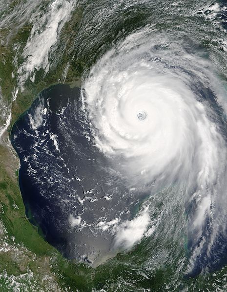 Hurricane Katrina as photographed from Earth orbit.