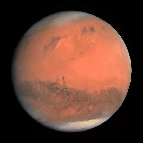 Mars. https:/commons.wikimedia.org/wiki/File:OSIRIS_Mars_true_color.jpg; 