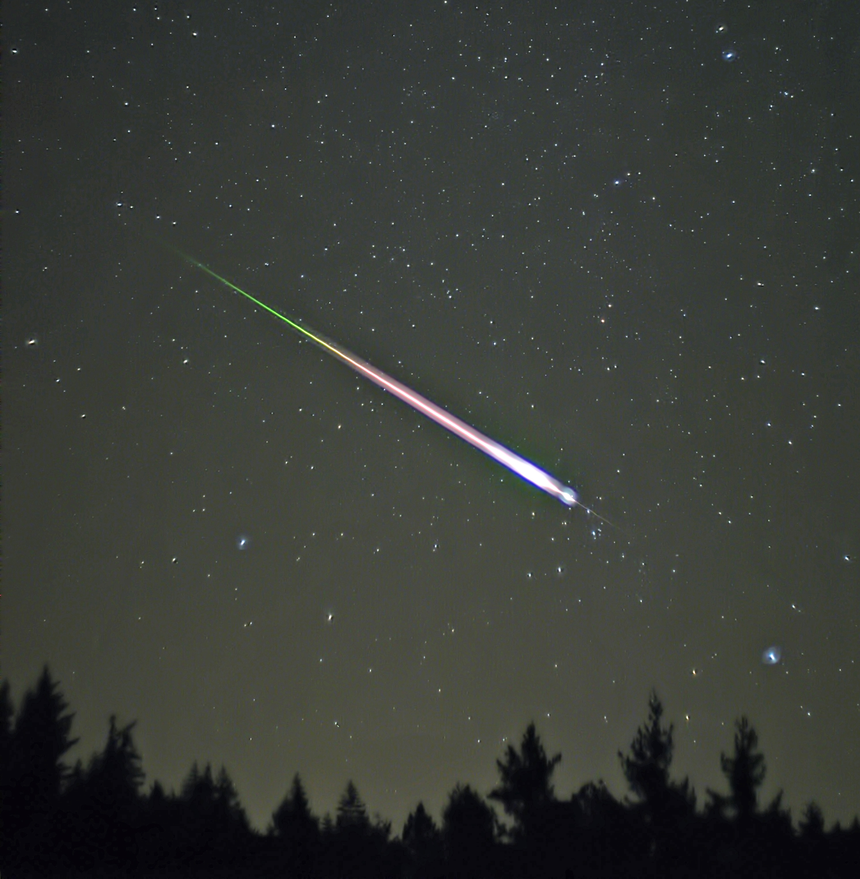 A meteor. https:/commons.wikimedia.org/wiki/File:Leonid_Meteor.jpg; 