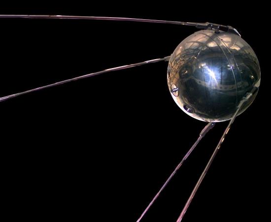 The launch of the Soviet Union's Sputnik I satellite triggered the space race. https:/www.needpix.com/photo/934/sputnik-satellite-astronautics-nasa-cosmonautics-space-flight-space-travel-aerospace-technology; 