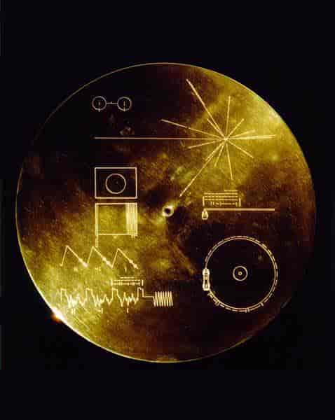 Both of the Voyager probes carried a gold record with recordings of music and greetings from Earth. https:/snl.no/Voyager_-_romsonder; 