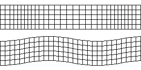 Pressure wave (above) travel through compressions in the medium while transverse waves (below) move through an up and down motion of the medium. https://commons.wikimedia.org/wiki/File:Wavess.gif