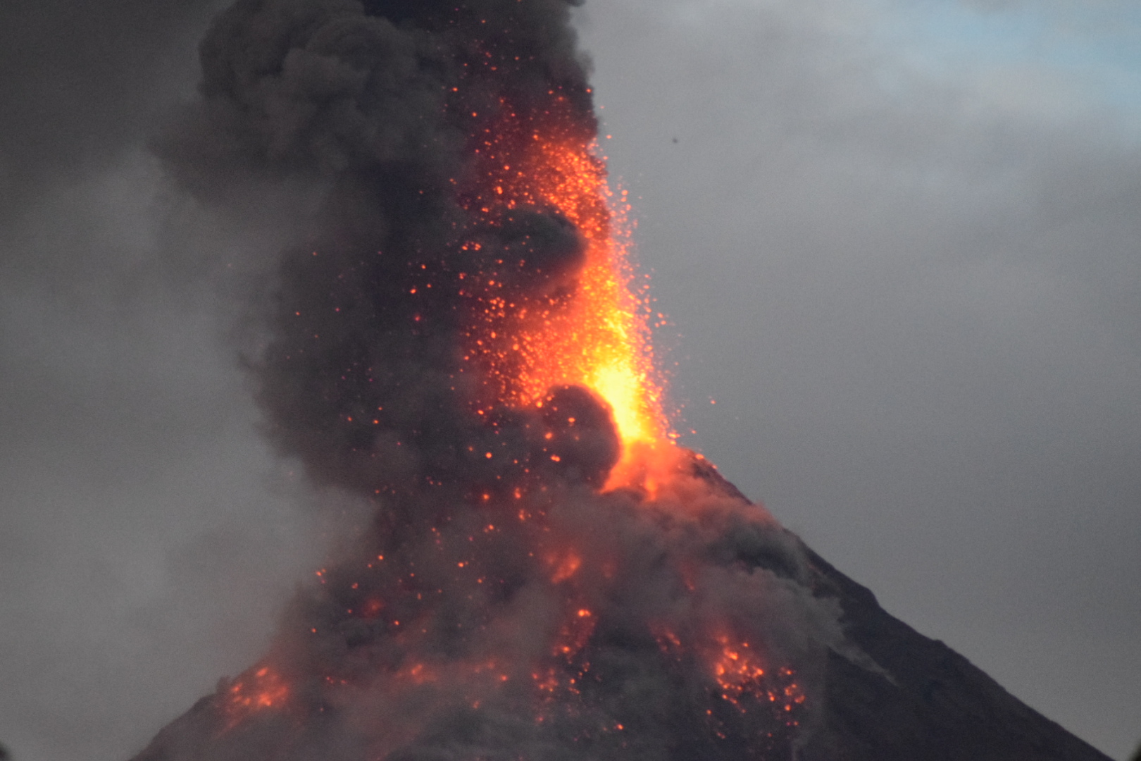 Volcanic eruptions have shaped the surfaces of all four terrestrial planets. https://commons.wikimedia.org/wiki/File:Mayon_Volcano_Eruption_4.jpg