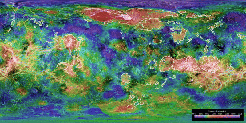 The surface of Venus as mapped by radar from orbit. https://commons.wikimedia.org/wiki/File:Tessera_Terrain_on_Venus_gif.gif