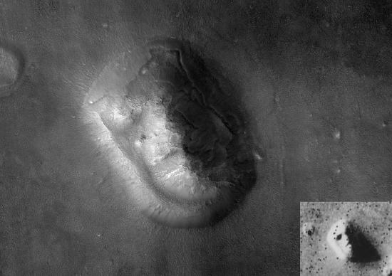 The "Face of Mars" as imaged by the Mars Global Surveyor. https:/pixabay.com/photos/mars-face-on-mars-cydonia-mensae-63034; 