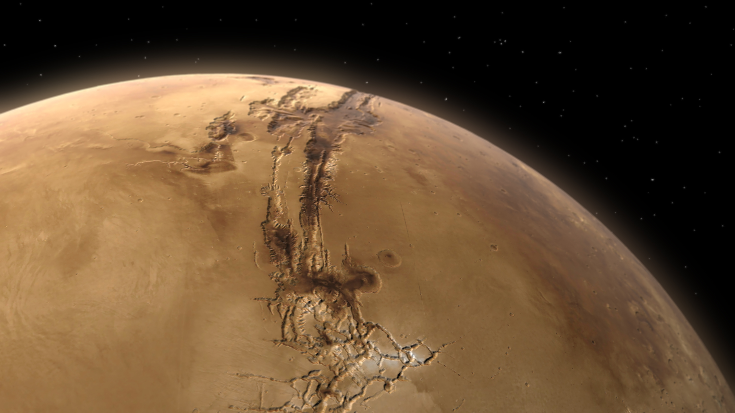 Valles Marineris. https:/commons.wikimedia.org/wiki/File:Mars_-_Valles_Marineris_(16715969092).jpg; 