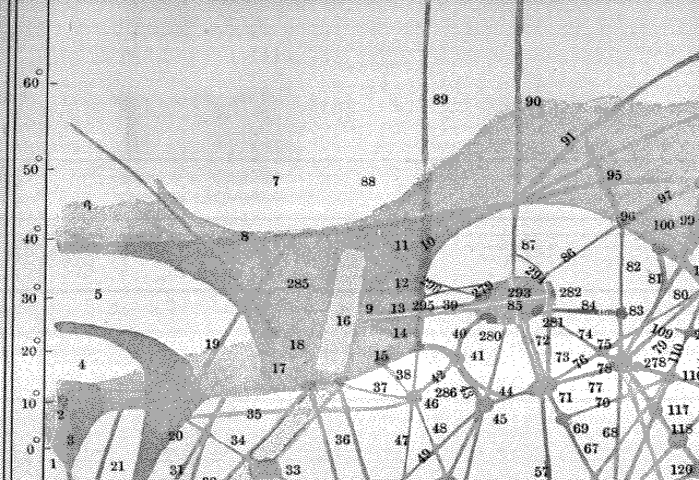 Percival Lowell drew numerous maps depicting "canals" he claimed to see on Mars.  https://commons.wikimedia.org/wiki/File:Lowell_Mars_Map_1.gif