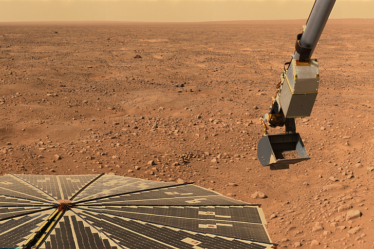 Solar panels can be used for power on Mars, but they can get covered in dust due to the many storms. https:/www.pickpik.com/mars-planet-red-planet-surface-mars-rover-space-probe-149576; 