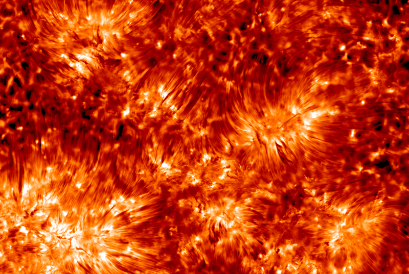  The surface of the Sun exhibits constant activity. https://commons.wikimedia.org/wiki/File:The_Solar_Chromosphere_at_the_highest_possible_resolution.png