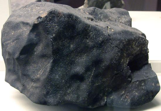 The Murchison Meteorite: Several amino acids were detected in this meteorite. https:/commons.wikimedia.org/wiki/File:Carbonaceous_chondrite_(Murchison_Meteorite)_(14601493358).jpg; 