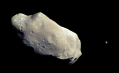 The asteroid Ida and its moon, Dactyl.