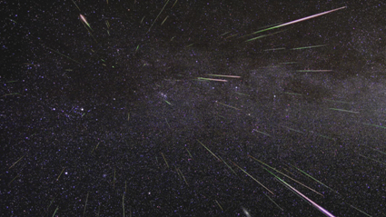 The Geminid meteor shower.