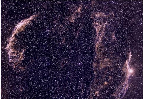 The death of a massive star in the Cygnus loop.