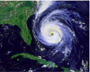 Une image satellite d'un ouragan.