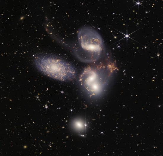 The Galaxy group "Stephan's Quintet" (NASA, ESA, CSA, and STScI) 