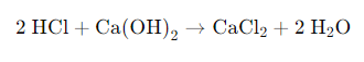 chem reaction for acid base neutralization