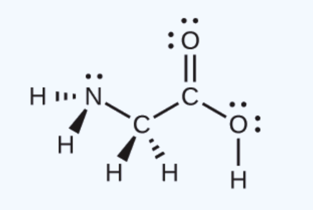 A Lewis structure depicts a nitrogen atom