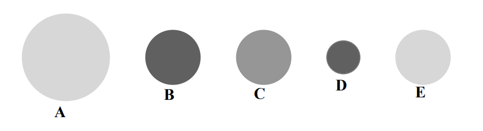 Hotplates of different sizes and temperatures used to compare heating and luminosity.