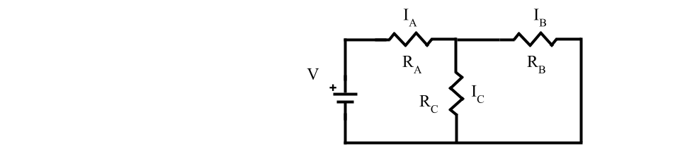 Complex circuit with unequal resistance resistors