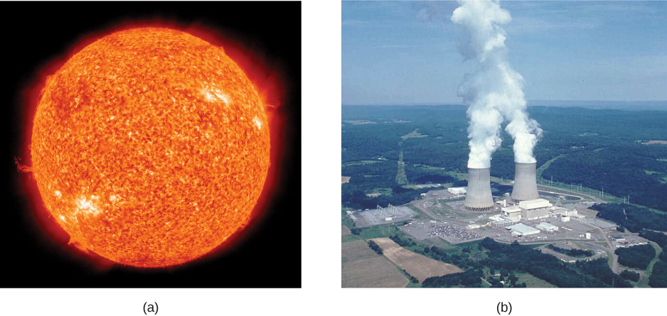 Des photos du soleil et de la centrale électrique à vapeur de Susquehanna sont présentées.