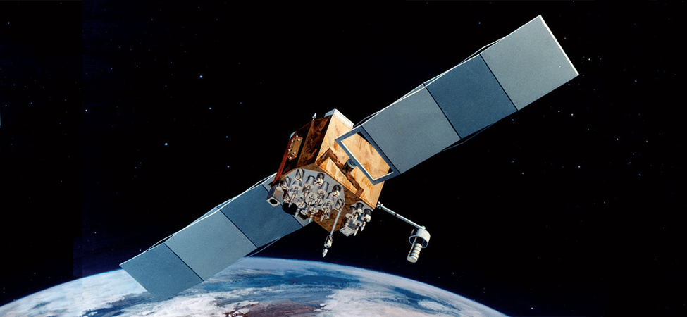 An illustration of a GPS satellite